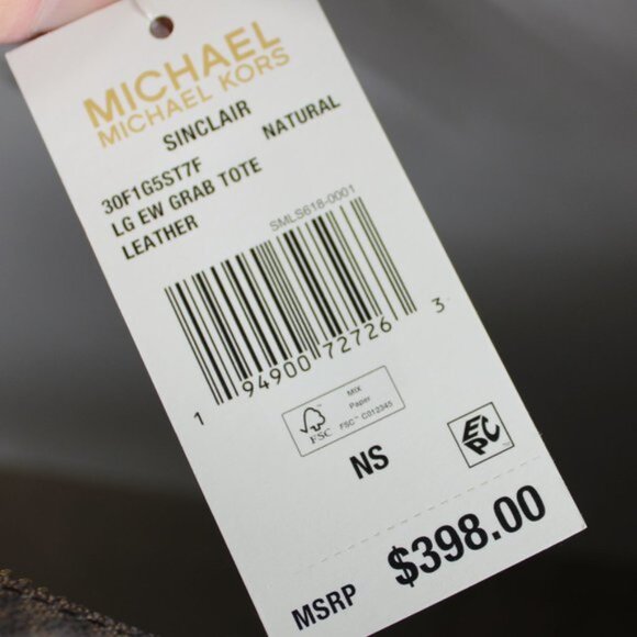 Michael Kors Sinclair Logo Authentic Shearling Large Zipper Top Tote (NW… - Picture 12 of 14